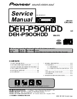 Preview for 1 page of Pioneer DEH-P900HDD Service Manual