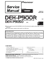 Pioneer DEH-P900R Service Manual preview