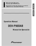 Pioneer DEH-P90DAB Operation Manual preview
