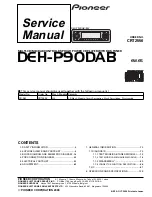 Предварительный просмотр 1 страницы Pioneer DEH-P90DAB Service Manual