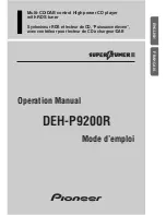 Pioneer DEH-P9200R Operation Manuall предпросмотр