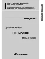 Pioneer DEH-P9300 Operation Manual preview