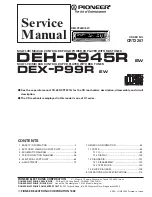 Pioneer DEH-P945R Service Manual preview