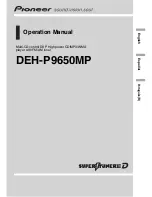 Pioneer DEH-P9650MP Operation Manual preview