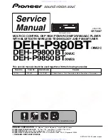 Pioneer DEH-P9800BT - Radio / CD Service Manual предпросмотр