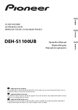 Pioneer DEH-S1100UB Operation Manual preview