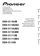 Pioneer DEH-S110UB Operation Manual preview