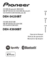 Pioneer DEH-S4250BT Operation Manual предпросмотр