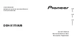 Preview for 1 page of Pioneer DEH-X1750UB Owner'S Manual