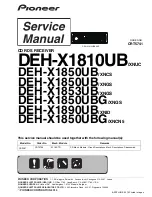 Pioneer DEH-X1810UB/XNUC Service Manual preview