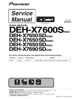 Pioneer DEH-X7600S Service Manual preview