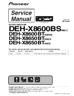 Pioneer DEH-X8600BS/XNUC Service Manual preview