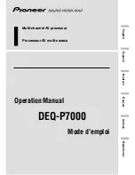 Pioneer DEQ-P7000 Operation Manual preview