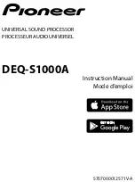 Предварительный просмотр 1 страницы Pioneer DEQ-S1000A User Manual