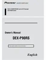 Pioneer DEX-P90RS Owner'S Manual preview