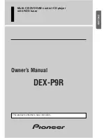 Preview for 1 page of Pioneer DEX-P9R Owner'S Manual