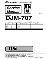 Предварительный просмотр 1 страницы Pioneer DJD-707 Service Manual