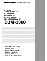 Pioneer DJM 3000 - Professional DJ Mixer Operating Instructions Manual preview