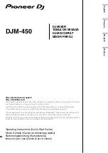 Pioneer DJM-450 Operating Instructions, Quick Start Manual preview