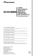 Preview for 1 page of Pioneer DJM 5000 - Professional Standard Mobile DJ Mixer Operating Instructions Manual