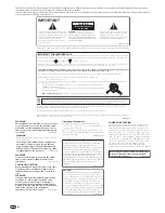 Preview for 2 page of Pioneer DJM 5000 - Professional Standard Mobile DJ Mixer Operating Instructions Manual