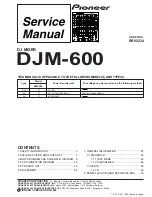 Pioneer DJM-600 Service Manual preview