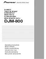 Pioneer DJM-800 Operating Instructions Manual предпросмотр