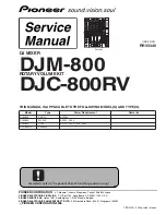 Preview for 1 page of Pioneer DJM-800 Service Manual