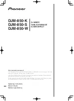 Pioneer DJM-850-K Operating Instructions Manual preview