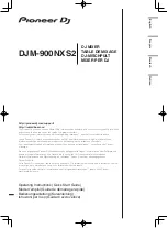 Pioneer DJM-900NXS2 Operating Instructions Manual preview