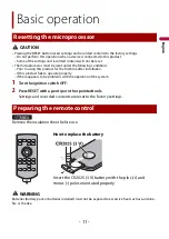 Предварительный просмотр 11 страницы Pioneer DMH-1700NEX Operation Manual