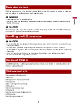 Preview for 5 page of Pioneer DMH-A1350BT Operation Manual