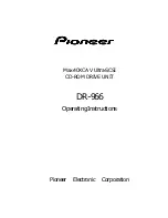 Pioneer DR-966 Operating Instructions Manual preview