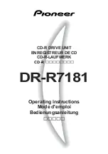 Pioneer DR-R7181 Operating Instructions Manual preview