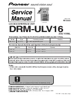 Pioneer DRM-ULV16 Service Manual preview