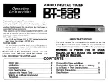 Preview for 2 page of Pioneer DT-505 Operating Instructions Manual