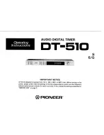 Preview for 1 page of Pioneer DT-510 Operating Instructions Manual