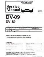 Предварительный просмотр 1 страницы Pioneer DV-09 Service Manual