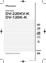 Preview for 1 page of Pioneer DV-120K-K - Compact ALL Multi Region Code Zone Free DVD Player Operating Instructions Manual