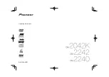 Pioneer dv-2042k Operating Instructions Manual preview