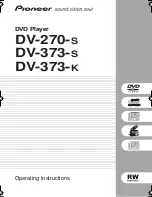 Предварительный просмотр 1 страницы Pioneer DV-270-S Operating Instructions Manual