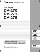 Preview for 1 page of Pioneer DV-270 Operating Instructions Manual