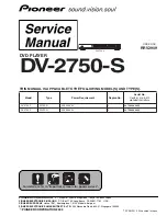 Pioneer DV-2750-S Service Manual предпросмотр