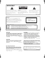 Предварительный просмотр 2 страницы Pioneer DV-2750 Operating Instructions Manual