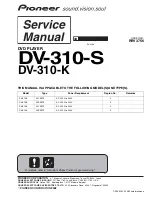 Pioneer DV-310-K Service Manual preview