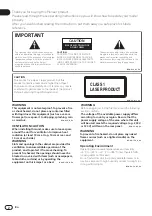 Предварительный просмотр 2 страницы Pioneer DV-320-S Operating Instructions Manual