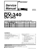 Pioneer DV-340 Service Manual preview