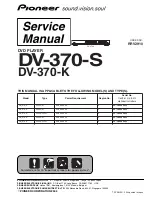 Pioneer DV-370-K Service Manual предпросмотр