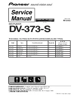 Предварительный просмотр 1 страницы Pioneer DV-373-S Service Manual