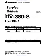 Pioneer DV-380-K Service Manual предпросмотр